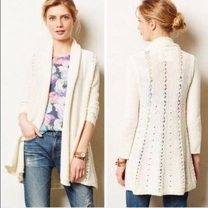 Anthropologie Angel of the North Cotton blend Cardigan - Cream Small